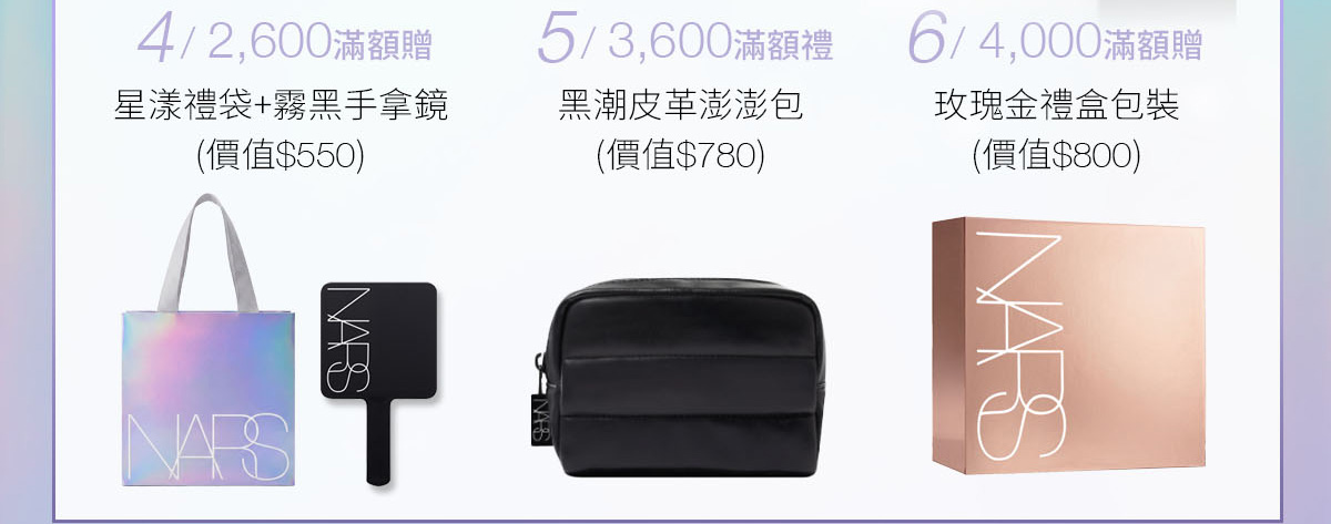 4/2,600滿額贈 5/3,600滿額贈 6/4,000滿額贈