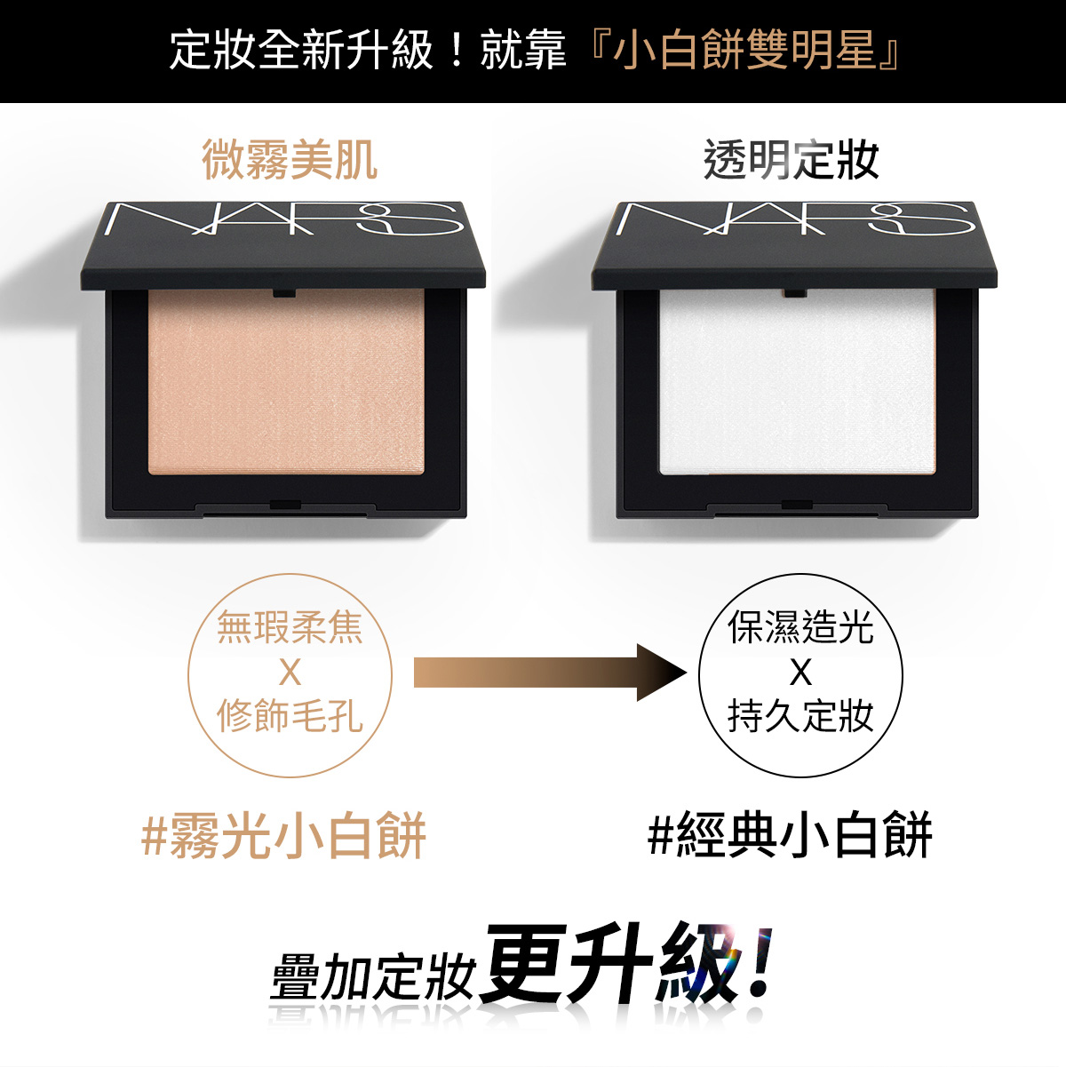 定妝全新升級!就靠『小白餅雙明星』 疊加定妝 更升级!