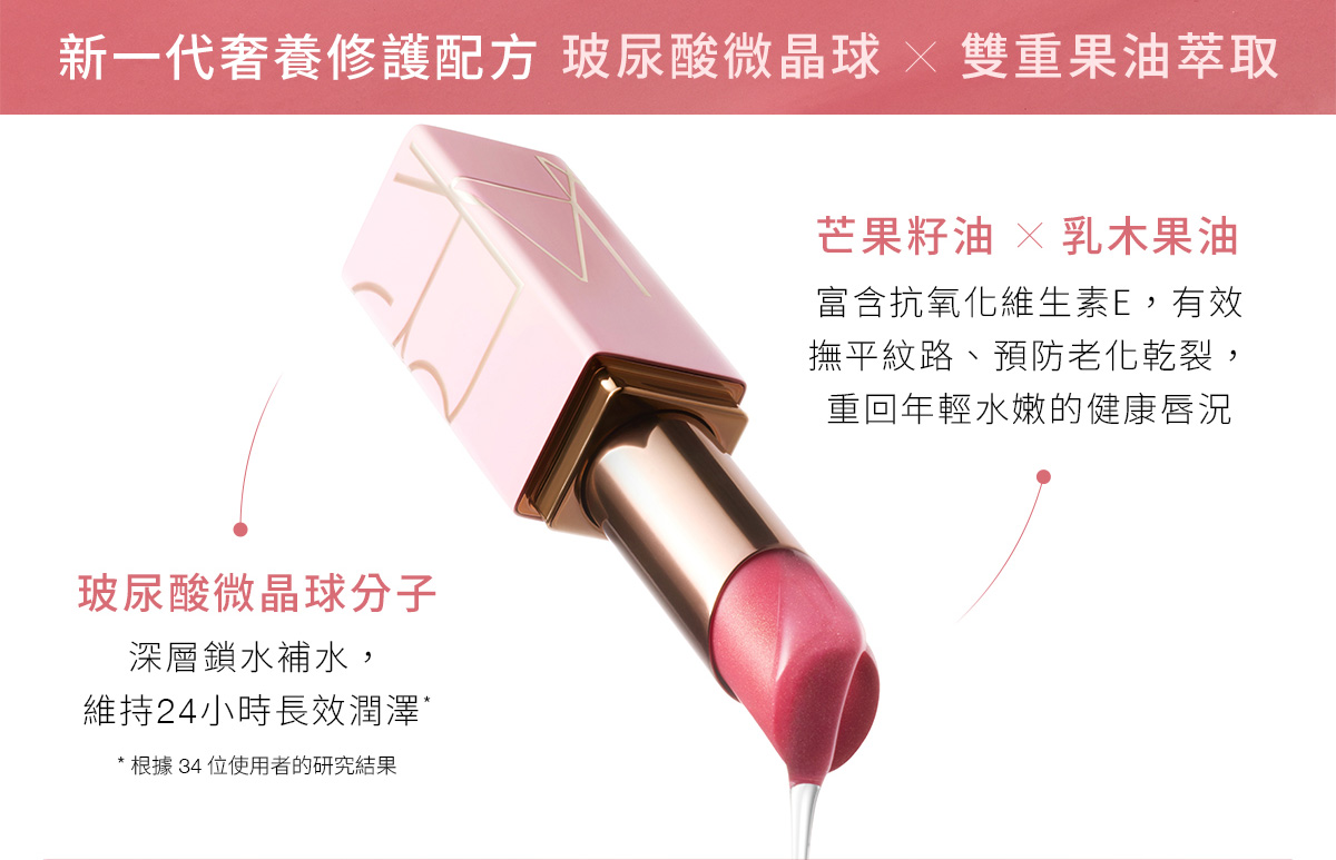 新一代奢養修護配方 玻尿酸微晶球×雙重果油萃取