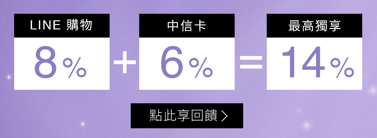 LINE 購物+中信卡 最高獨享 14%