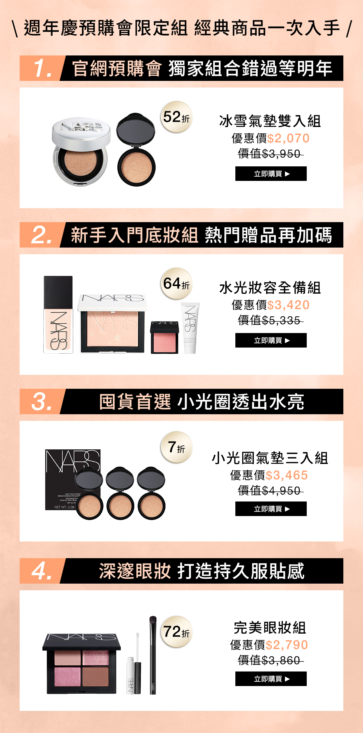週年慶限定組 經典商品一次入手